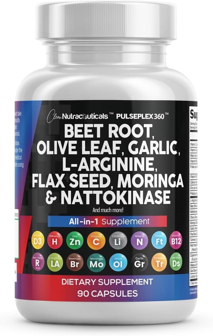 Clean Nutraceuticals Beet Root Capsules Olive Leaf Nattokinase
