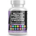 thumbnail image 1 of Clean Nutraceuticals Melatonin 10mg Valerian Root L Theanine 200mg Ashwagandha - Sleep Support for Women & Men with Magnesium Complex, Lemon Balm, Chamomile, & Passion Flower - 60 Caps, 1 of 9