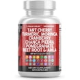 thumbnail image 1 of Clean Nutraceuticals Tart Cherry Extract Capsules with Turmeric Moringa Cranberry Chanca Piedra Celery Quercetin ACV Pomegranate L Selenomethionine - Uric Levels - 120 Ct, 1 of 6