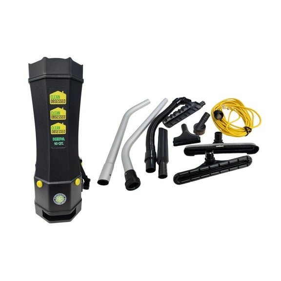 Clean Obsessed 10 Quart HEPA Backpack Vacuum CO1024