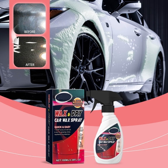 Clean Up Oil Stains And Stubborn Residues Form Protective Hydrophobic Barrier, Avoid UV Fade, Extend Paint Protection, Deep Gloss Enhancement Coating Spray 100 mL, Rainwater Slide Off, LongTerm