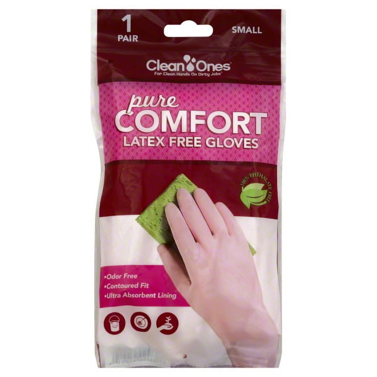 Clean Ones Pure Comfort Latex Free Gloves, Small, 1 pr - Walmart.com
