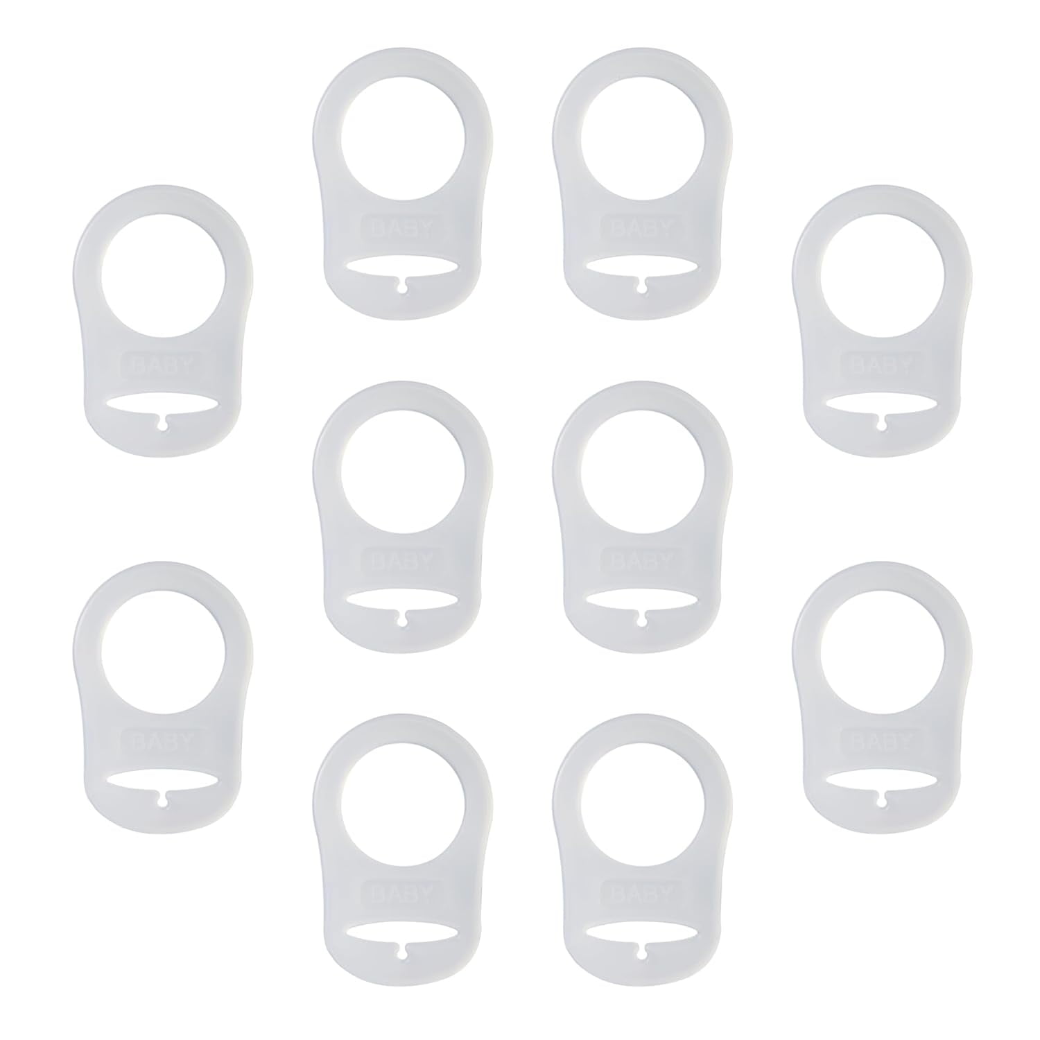Clean Pacifier Clip Silicone Adapter Holder Rings for Pacifier (Food ...