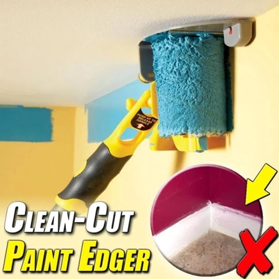Clean Paint Edger Roller Brush for Wall & Ceiling Edge Banding Fast Painting Tool