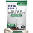 thumbnail image 1 of Clean People 100% Plastic-Free Dishwasher Detergent Tablets, 60ct, Lemon Verbena, 1 of 8