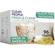 Clean People Laundry Detergent Pods - Clean Ingredients, Ultra-Concentrated - Fresh Scent, 96 Pack