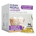 thumbnail image 1 of Clean People Laundry Detergent Pods - Clean Ingredients, Ultra-Concentrated - Lavender, 96 Pack, 1 of 9