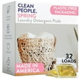 thumbnail image 1 of Clean People Laundry Detergent Pods - Clean Ingredients, Ultra-Concentrated - Spring Scent, 32 Pack, 1 of 9
