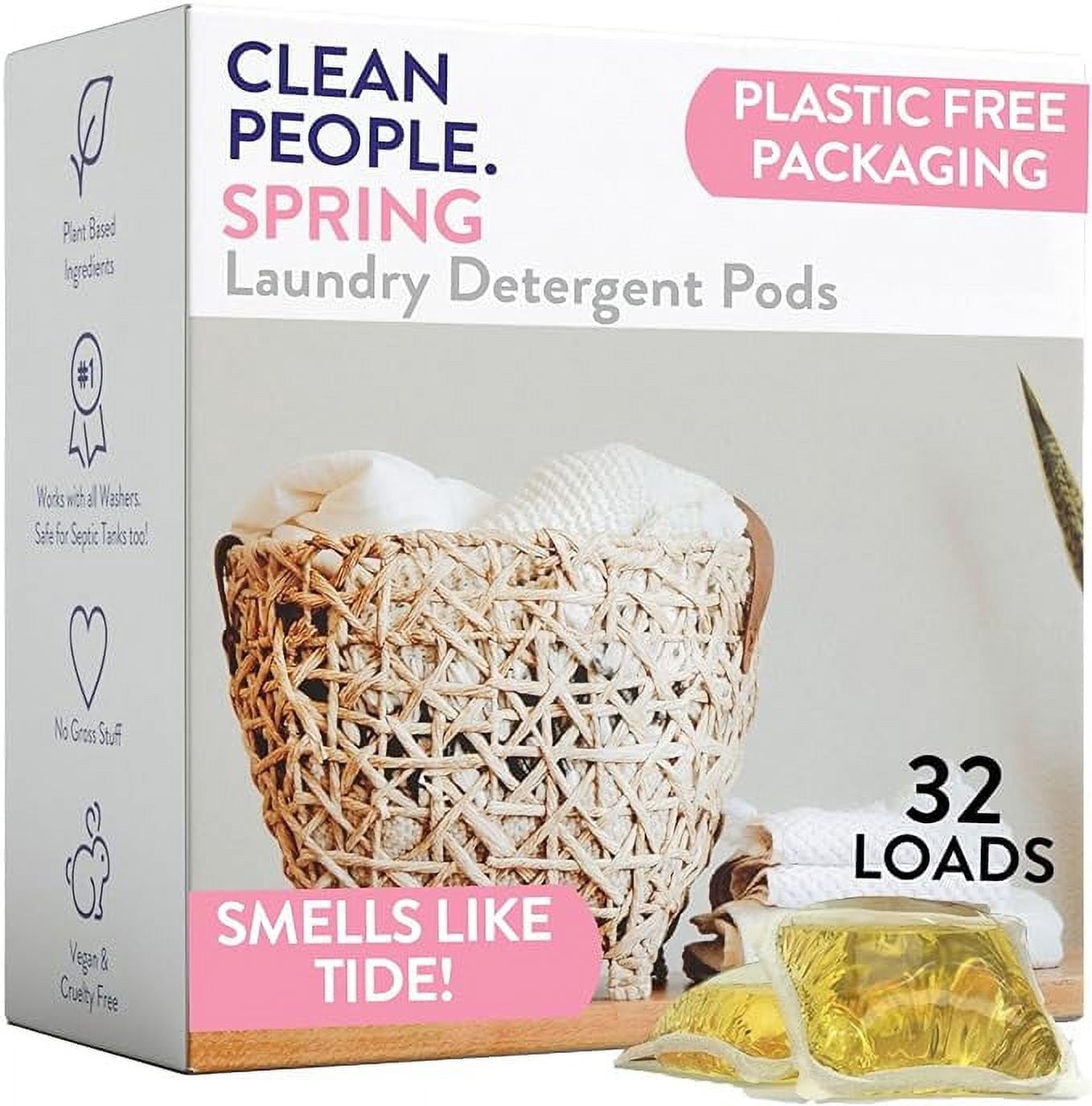 Clean People Laundry Detergent Pods - Clean Ingredients, Ultra ...