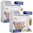 thumbnail image 1 of Clean People Laundry Detergent Sheets - Clean Ingredients, No Plastic Jug - Fragrance Free, 192 Pack, 1 of 8
