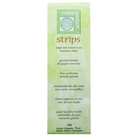 clean + easy cloth waxing strips, large (leg) cloth strips, 3" by 9", 100 count
