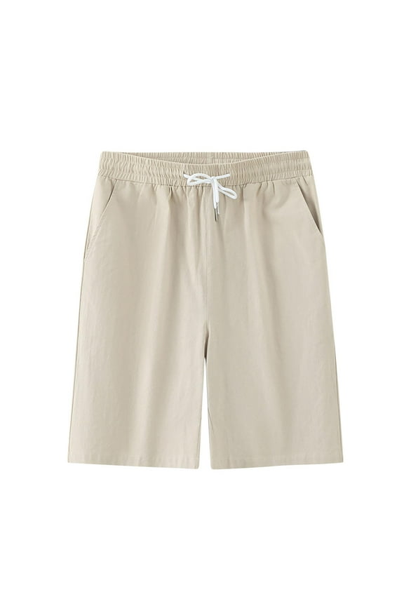 Clean Plus Size Beach Shorts for Mens Drawstring Elastic Waist Sweatpants High Waisted Pull On Stretch Bermuda Shorts Lounge Breathable Chino Shorts Hiking Outdoor Track Sweatpant with Pockets