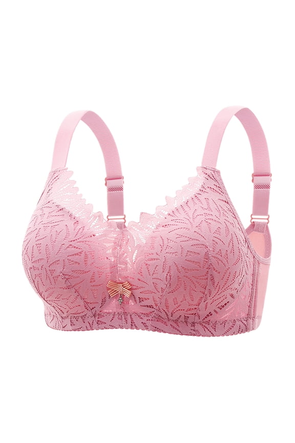 Clean Printed Bra for Women Lounge Scalloped Bras Closure Wireless Bralettes Non-Slip Anti-Sagging Seamless Bra Full Coverage Shelf Underweartraining Yoga Bra