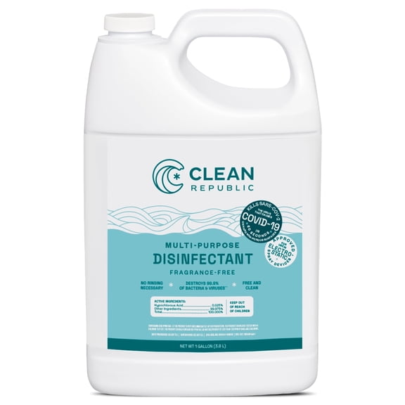 Clean Republic Multi Purpose Disinfectant | EPA Registered Non-Toxic Surface Disinfectant Spray 1 Gallon