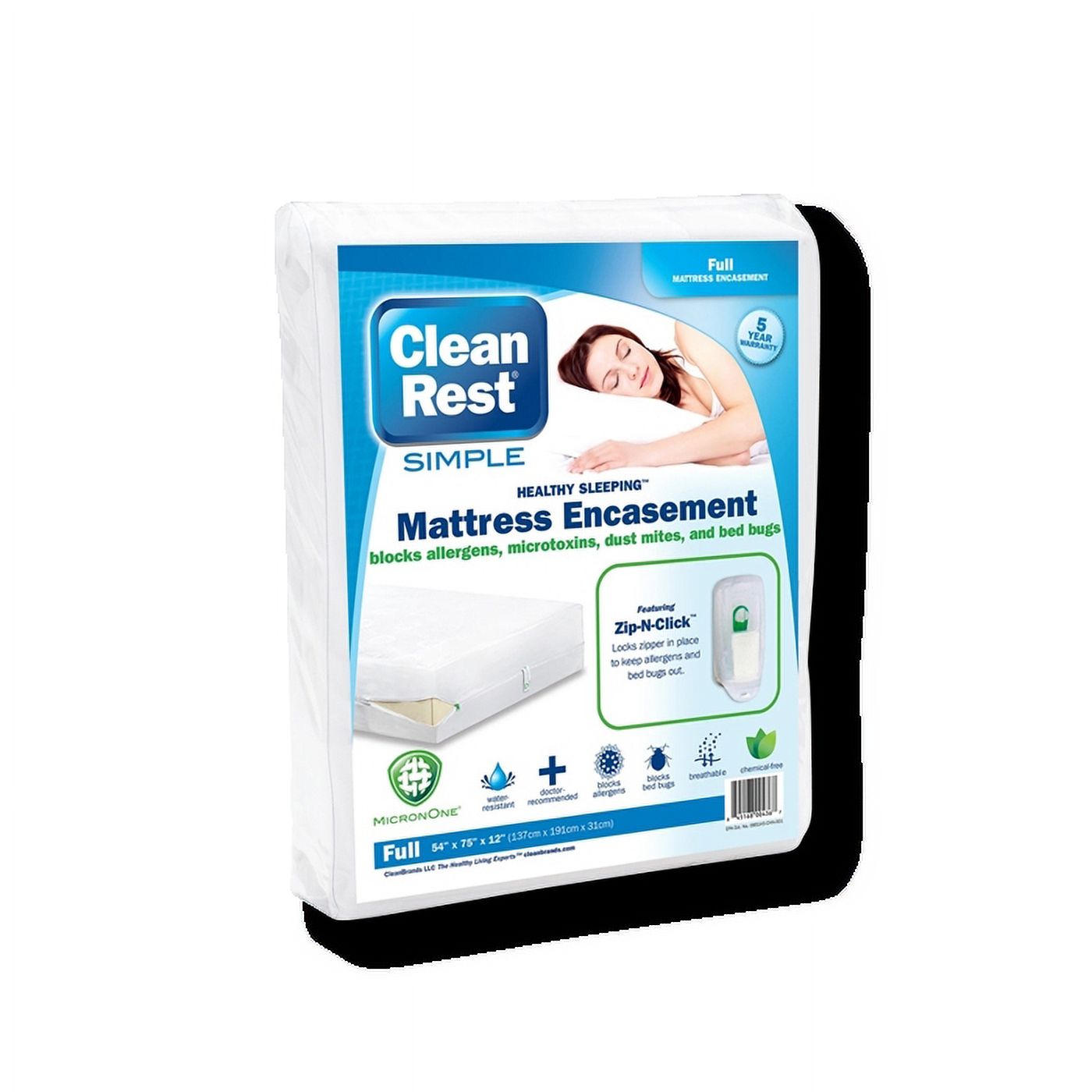 Clean Rest SIMPLE Mattress Bed Bug Encasement Cover KING