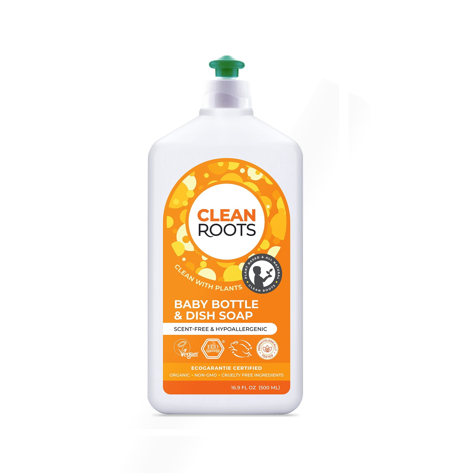 Clean Roots Baby Bottle & Dish Soap, 100% Plant-Based & Organic, Scent ...