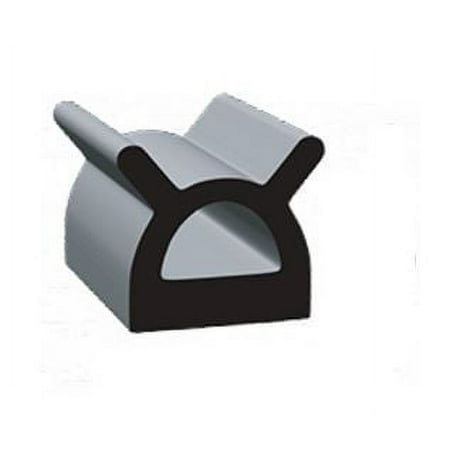 Clean Seal 9187ST50 0.695 x 0.56 in. EDPM D Seal with Heat Activated Tape, Black