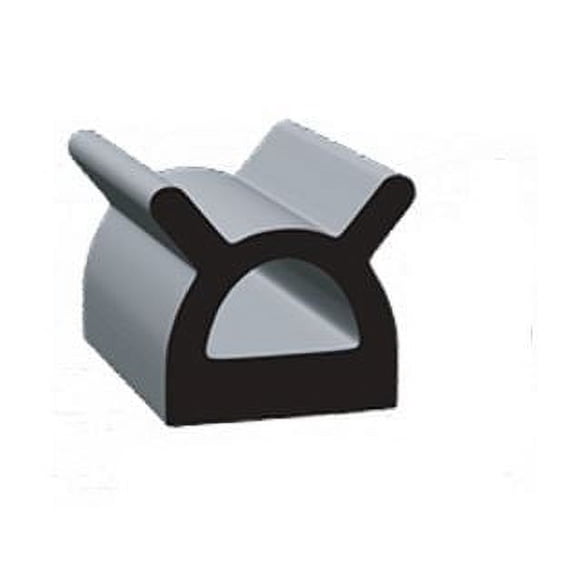 Clean Seal 9187ST50 0.695 x 0.56 in. EDPM D Seal with Heat Activated Tape, Black