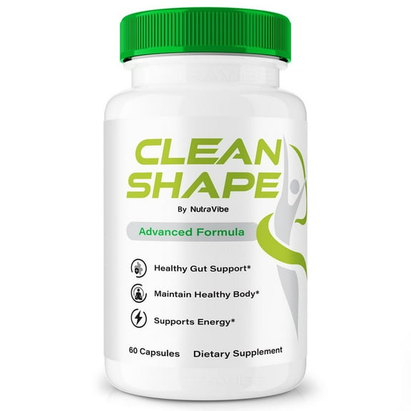 Clean Shape Capsules  Gentle Gut & Digestive Support Formula for Balance & Wellness | Easy-to-Take Capsules (60 Capsules)