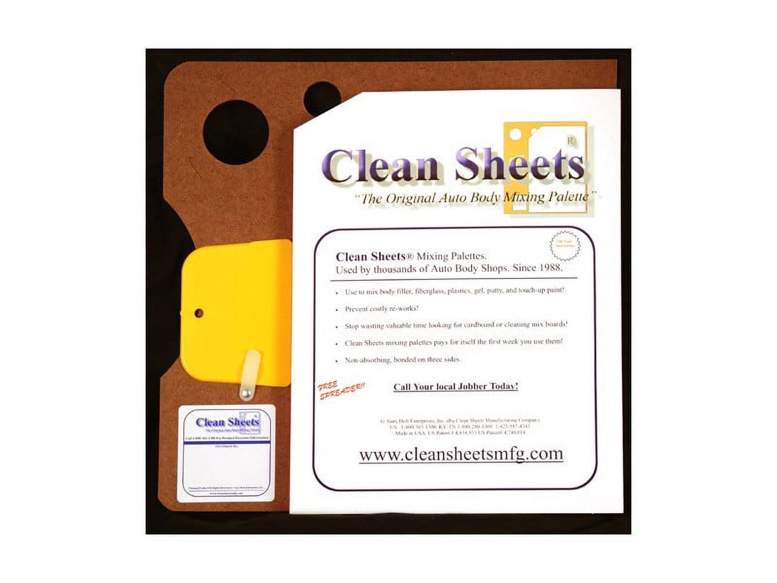 Clean Sheets CS200 Auto Body, Mixing Board TearOff QuickMixing Sheets