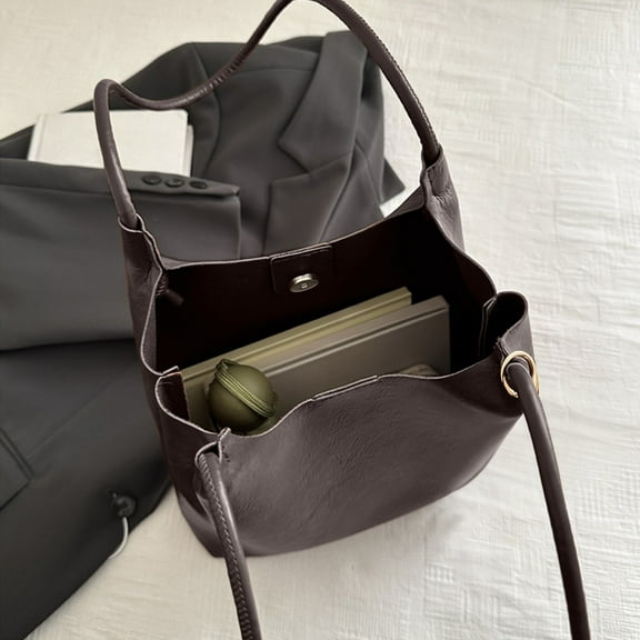 Clean Shoulder Bag For Everyday Use, Polyester Tote With Versatile Carry Options, Durable Metal Hardware, Spacious Interior For Books Wallet Phone And Daily Essentials, Fashionable