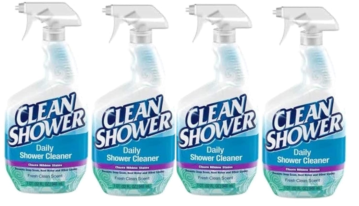 Clean Shower Daily Shower Cleaner 32 Fl Oz (64 Fl Oz Total) (Pack Of 4