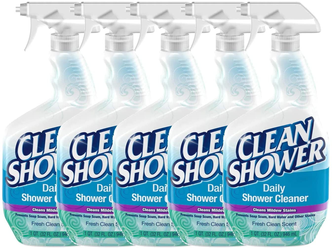 Clean Shower Fresh Clean Scent Daily Shower Cleaner, 32oz 5 Pack