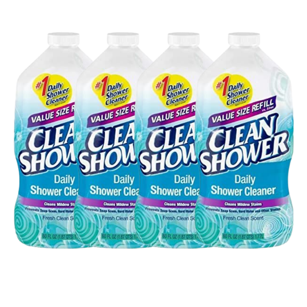 Clean Shower Fresh Clean Scent Daily Shower Cleaner Refill, 60oz - 4 Pack
