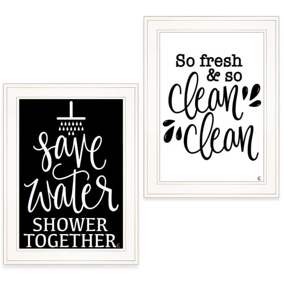 Clean/Shower Together by Fearfully Made Creations Print Wall Art WoodMulti-Color
