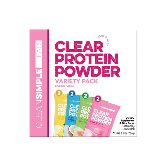 Clean Simple Eats Clear Protein Powder Variety Caddy - 8.0 Oz, 8 Count