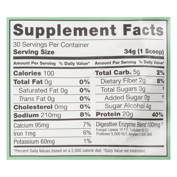 Clean Simple Eats Mint Chocolate Cookie Protein 36 oz