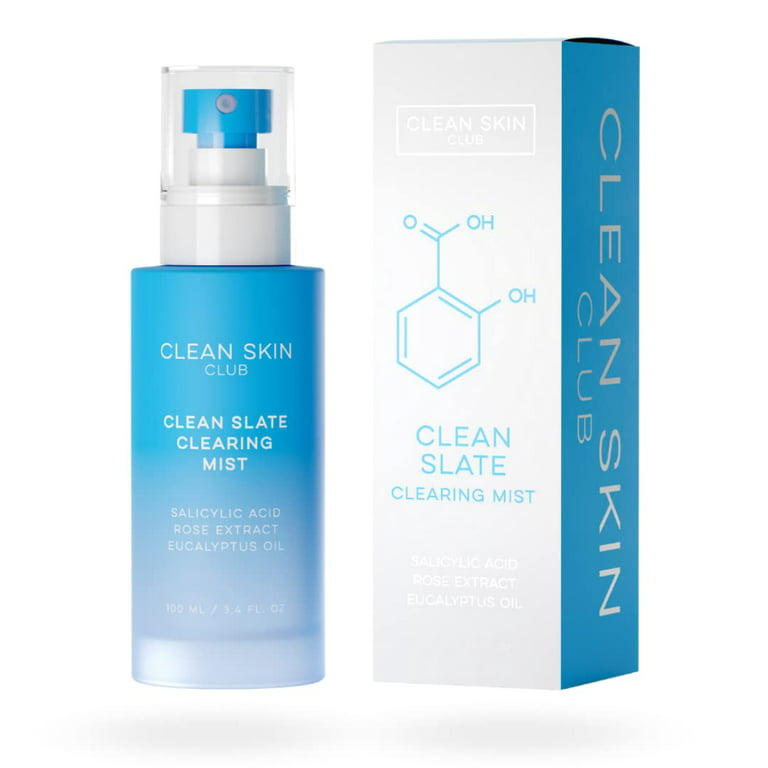 Clean Skin Club Acne Mist, Salicylic Acid Spot Treatment, Dramatic  Improving Results, The Only Spray that Combats & Prevents,Rose Extract for  Face