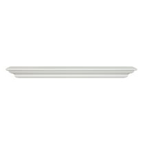 Clean, Sophisticated Premium White MDF Mantel Shelf, 48"L x 10"D x 5"H, Crisp White Paint