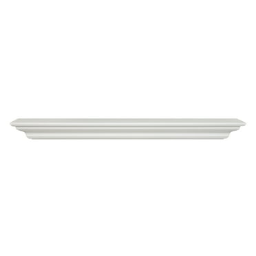 Clean, Sophisticated Premium White MDF Mantel Shelf, 48"L x 10"D x 5"H, Crisp White Paint
