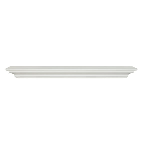 Clean, Sophisticated Premium White MDF Mantel Shelf, 48"L x 10"D x 5"H, Crisp White Paint