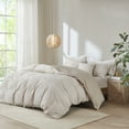 thumbnail image 1 of Clean Spaces 106" 3-Piece Transitional Organic Cotton Duvet Set in Natural, 1 of 6