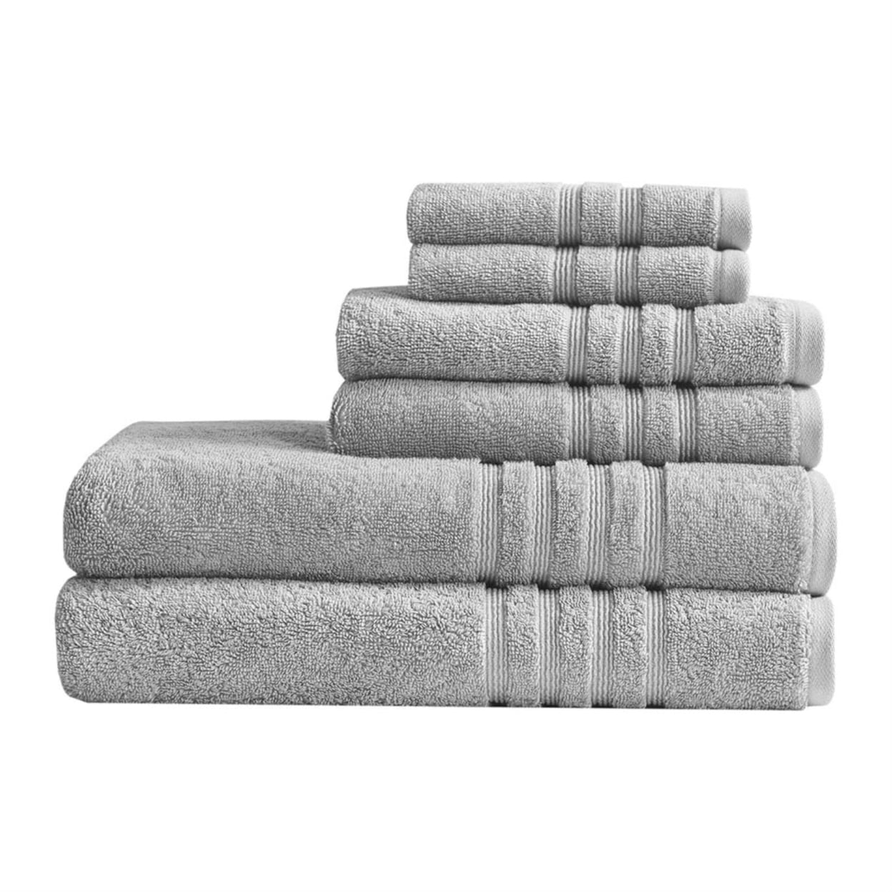 Nurture Sustainable Antimicrobial Cotton Blend Bath Towel Set in Gray