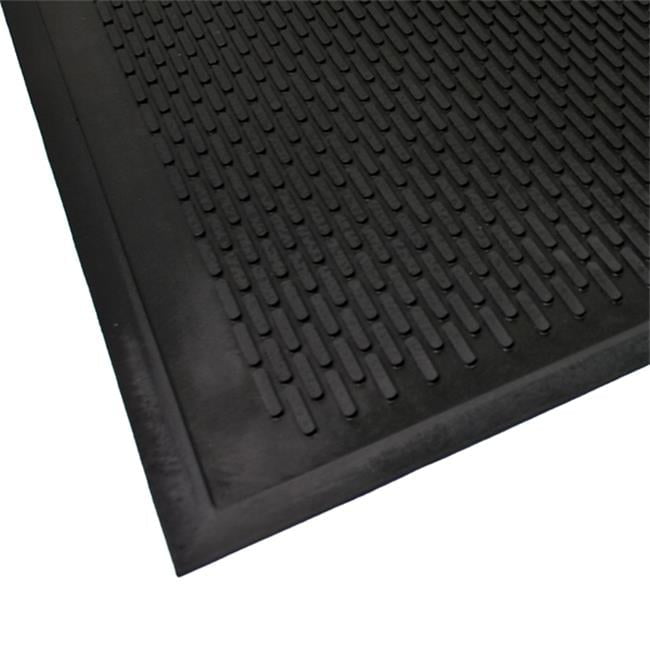 Guardian Black Rubber Outdoor Scraper Floor Mat 4'x6'