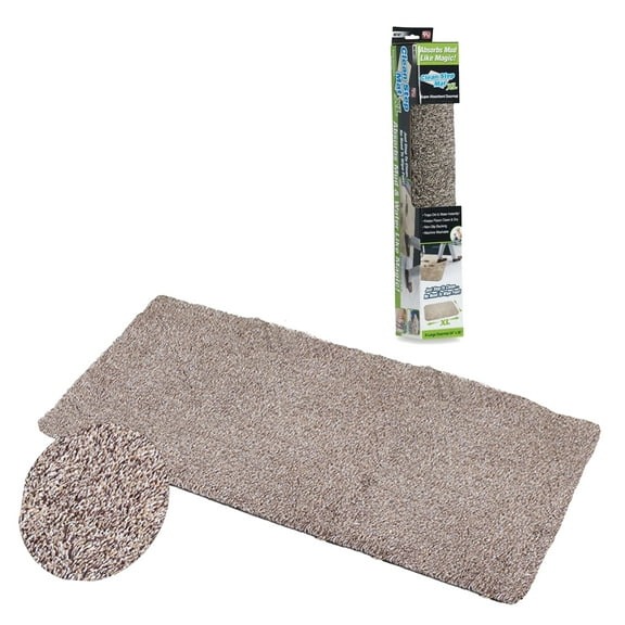 Clean Step - Mat Runner Remove Mud Water Absorbent Blanded Mat Washable - Tan Large 24"x60"