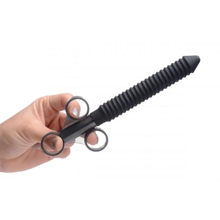 Clean Stream Ribbed Silicone Lubricant Launcher Black