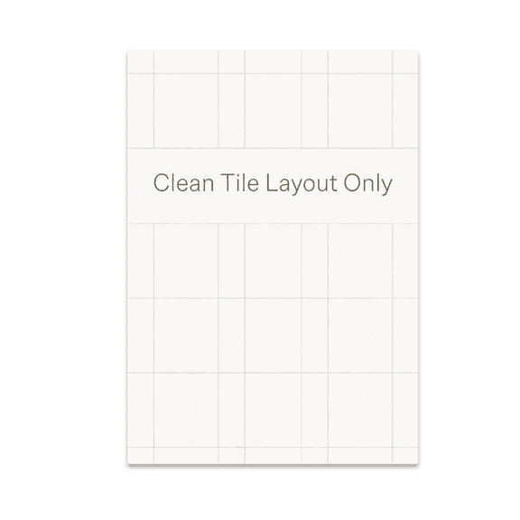 Clean Tile Layout Only - Minimalist Decor Enthusiast - 13x19 Poster Print