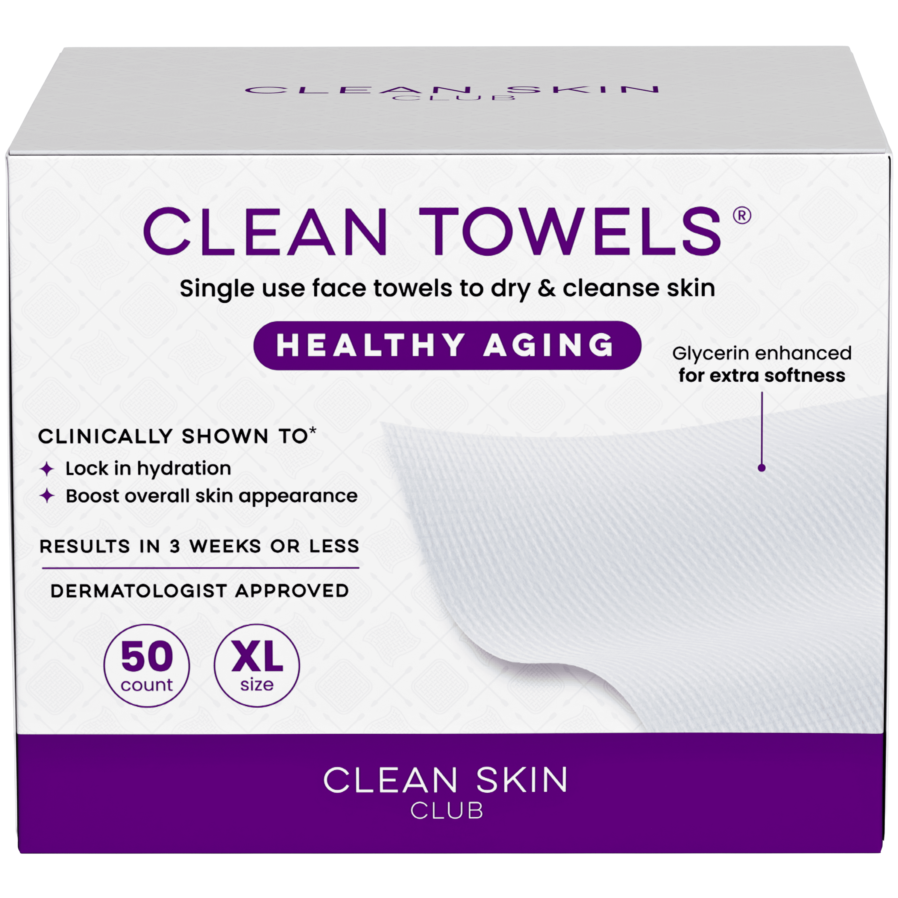 Clean Towels Healthy Aging, 50ct