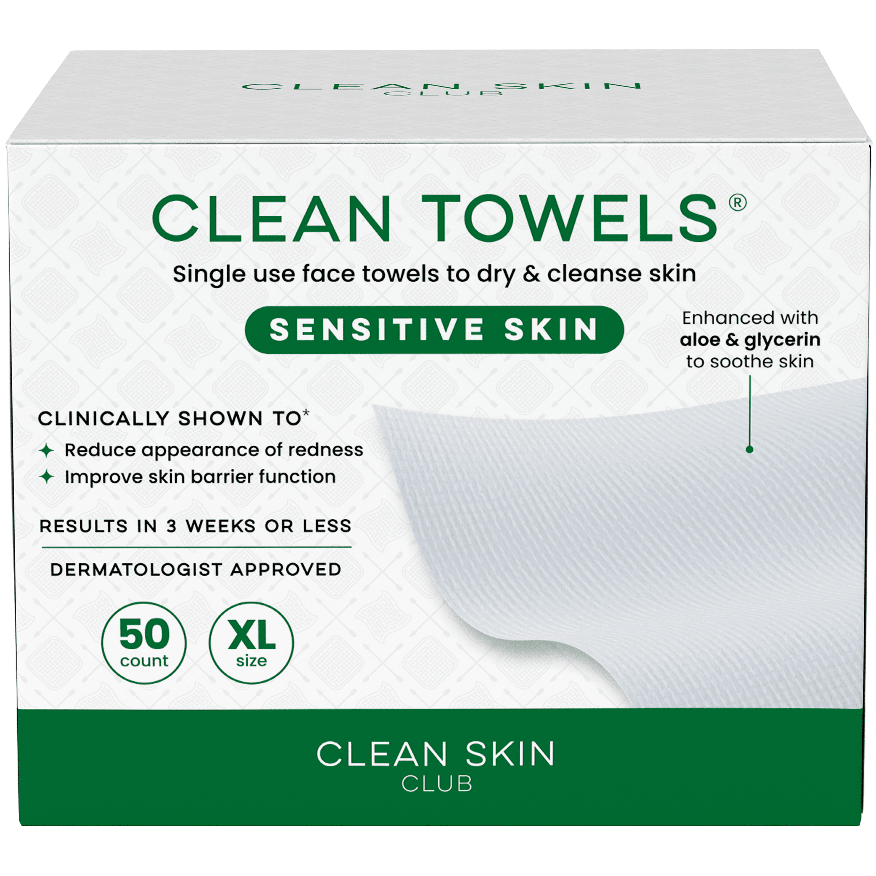 Clean Towels for Sensitive Skin - 50 Count