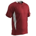 thumbnail image 1 of Clean-Up 2-Button Baseball Jersey, Adult 3X-Large, Cardinal Red with White Highlights, 1 of 2