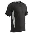 thumbnail image 1 of Clean-Up 2-Button Baseball Jersey, Youth Medium, Black with White Highlights, 1 of 2