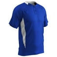 thumbnail image 1 of Clean-Up 2-Button Baseball Jersey, Youth Medium, Royal with White Highlights, 1 of 2