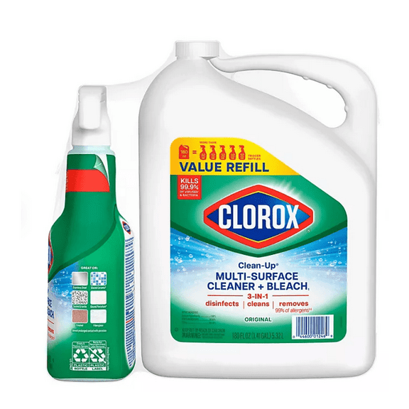 Clean-Up All-Purpose Cleaner + Bleach, Original Spray + Refill