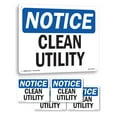 thumbnail image 1 of Clean Utility OSHA Notice Aluminum Sign 14 Inch x 10 Inch - 5 Pack, 1 of 8