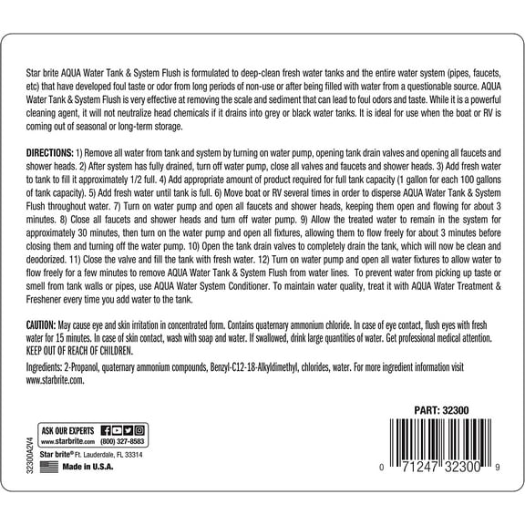Clean Water Flush - 1 Gallon for Boats & RVs