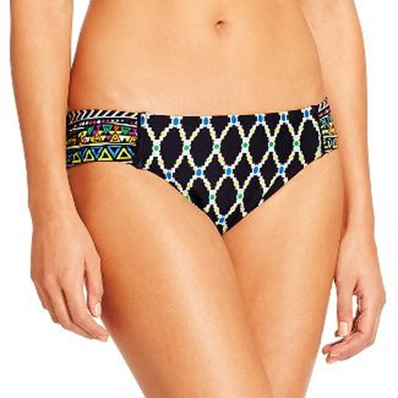 Clean Water Tribal Print Hipster Shirred Bikini Bottoms Swimwear Women's XS